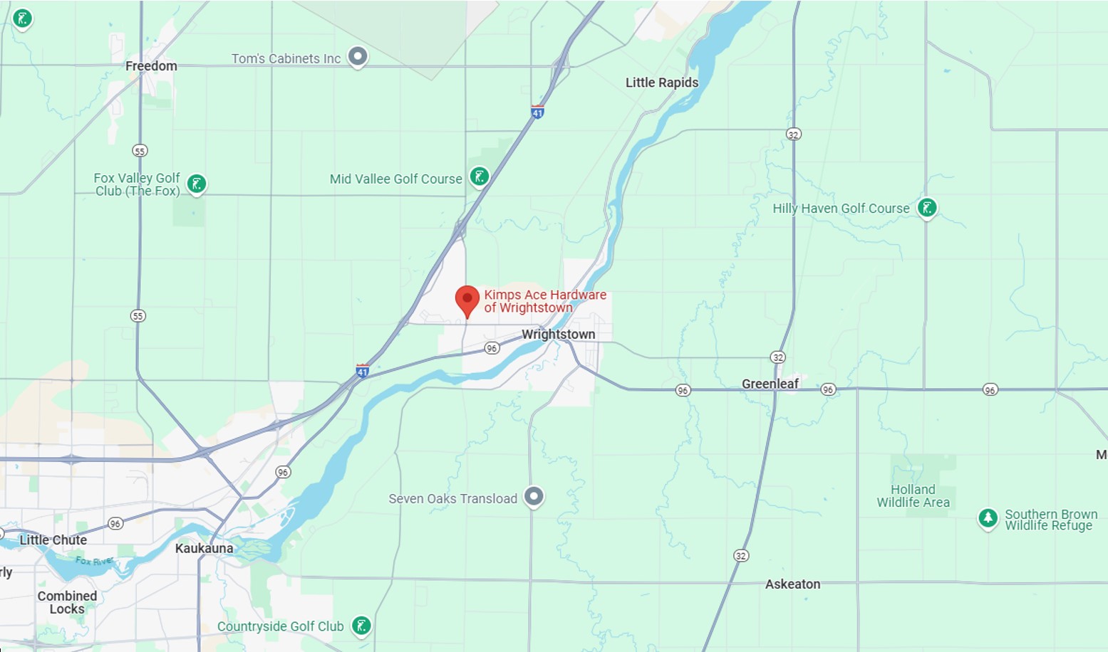 Kimps Ace Rental Place Delivery Map